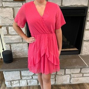 Pink textured dress
